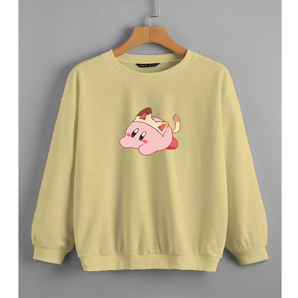 CALVIERO SHOP - BAJU SWEATER WANITA ATASAN KIRBY CAT SWEATER DEWASA BRAND ANIME SWEATER HODDIE FASHION CITAYEM SCBD FASHION WEEK FASHION VIRAL TIKTOK