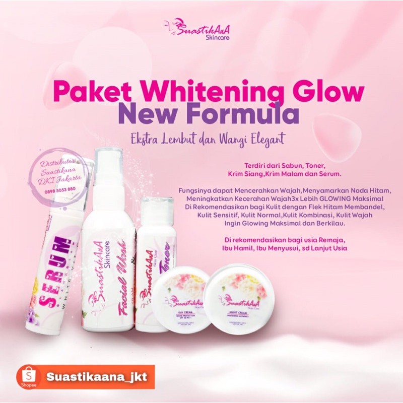Paket Glowing Wajah New Formula Suastikana Skincare
