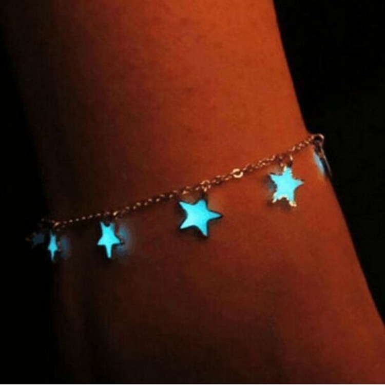 Gelang fashion glow in the dark bentuk bintang model korea imut lucu bagus cantik