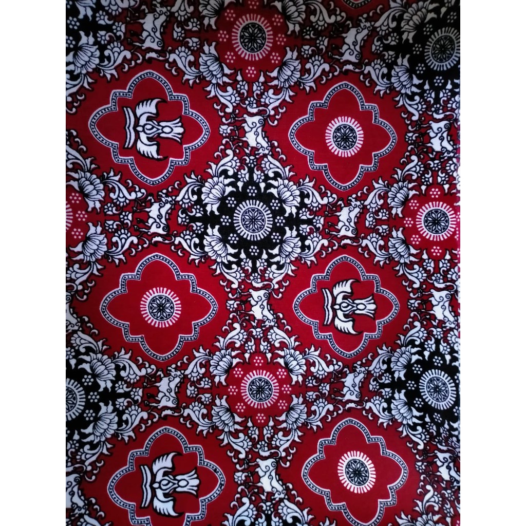 Kain Batik Seragam Sekolah SD Warna Merah 2 meter