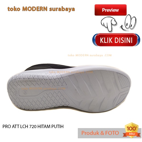 Sepatu wanita sekolah sneakers tali PRO ATT LCH 720 HITAM PUTIH