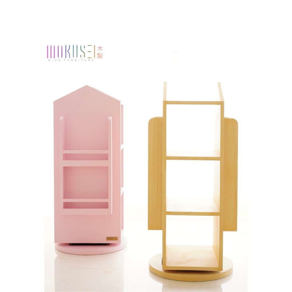 Satsurou Bookshelf Rotating Book Shelf Rak buku Rak Buku Anak Rak Putar