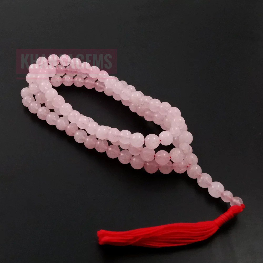 TASBIH BATU ROSE QUARTZ DIM 8MM ISI 99 BUTIR PERLENGKAPAN IBADAH SHOLAT DZIKIR FASHION MUSLIM RAMADHAN SALE