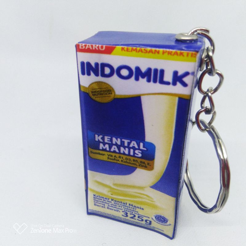 GANTUNGAN KUNCI UNIK MURAH MINIATUR KOTAK MINUMAN-Indomilk KentalManis