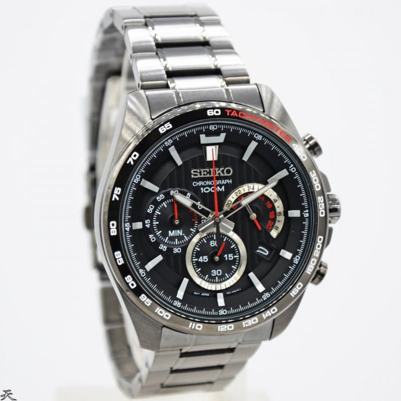 Jam Tangan Pria Seiko SSB311P1 Rantai Hitam Original Murah