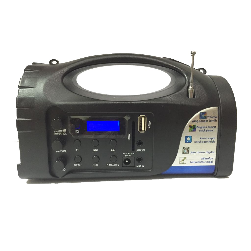 SPEAKER PORTABLE KEMAH / CAMPING USB RADIO & SENTER WESTON SP-008