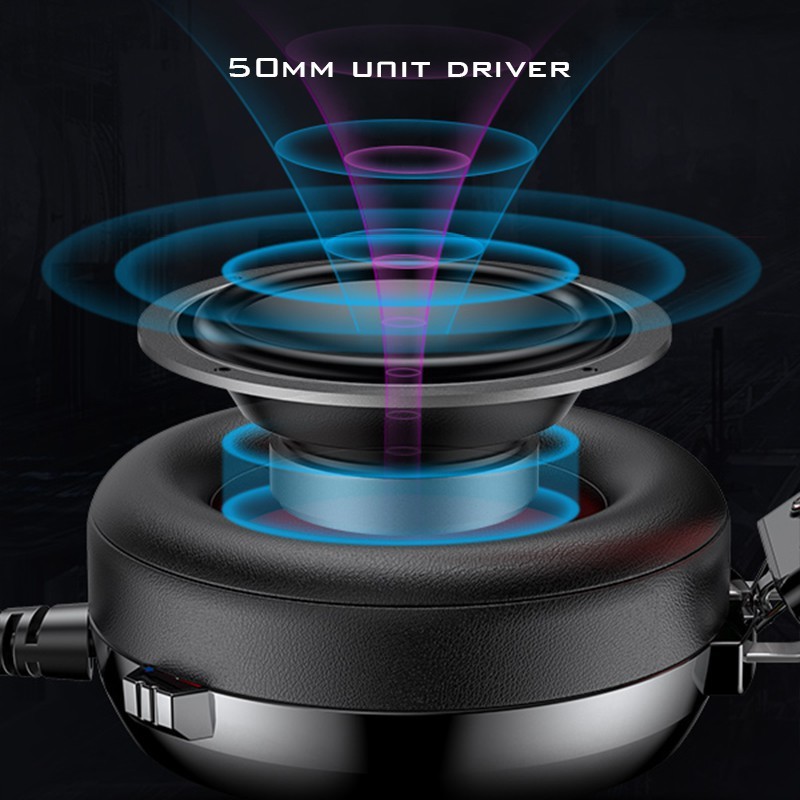 Headset Gaming Gamen GH1200 USB Input 7.1 Virtual Surround Hidden Microphone Gaming