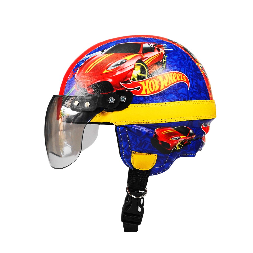 Helm Anak Retro Spesial Karakter Hotwheels