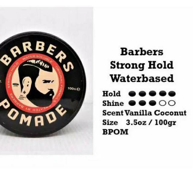  Barbers  Pomade Strong Hold 100 g promo murah BPOM 