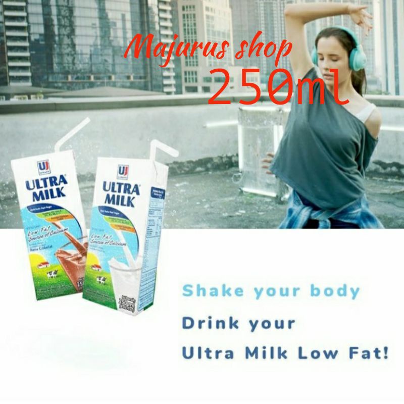 

Susu UHT Ultra Milk low fat 250ml - [1 Dus/24 pcs]