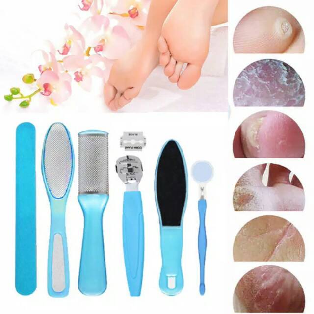 Lengkap 8pcs Alat pedicure menicure pembersih kulit mati kaki IMPORT manucure