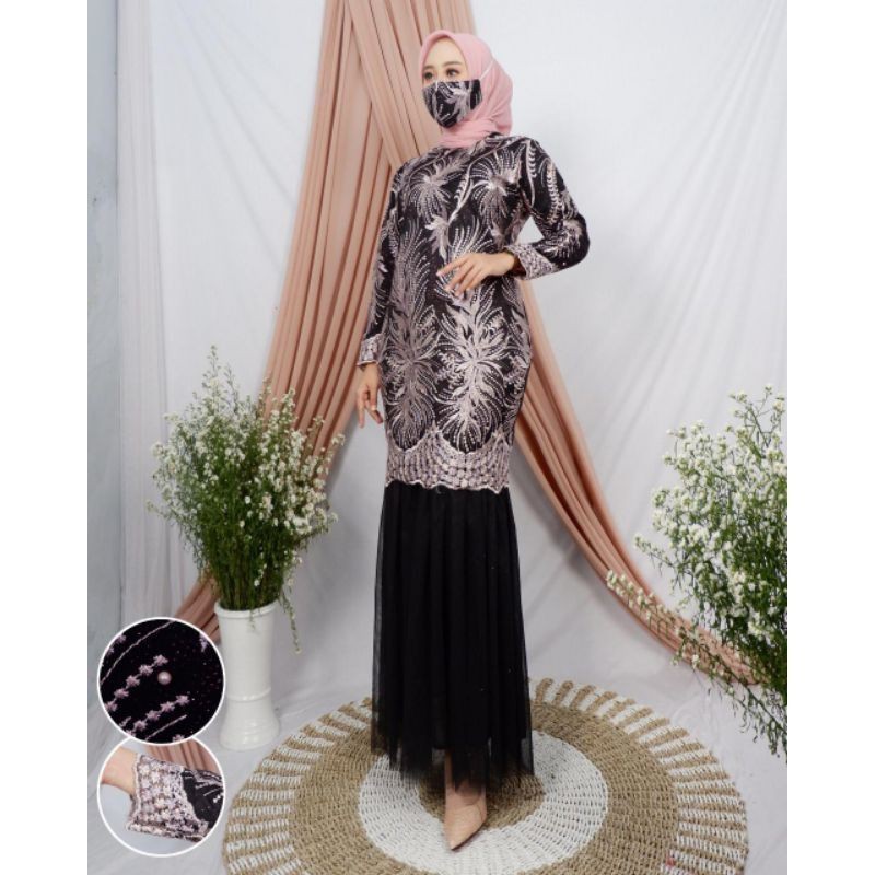 PRODUK ORIGINAL/GAMIS DUYUNG HITAM/GAMIS TUTU HITAM/GAMIS SLIM