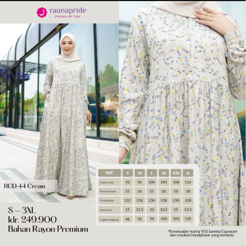 gamis rayon premium original iginal raunapride RGD 44