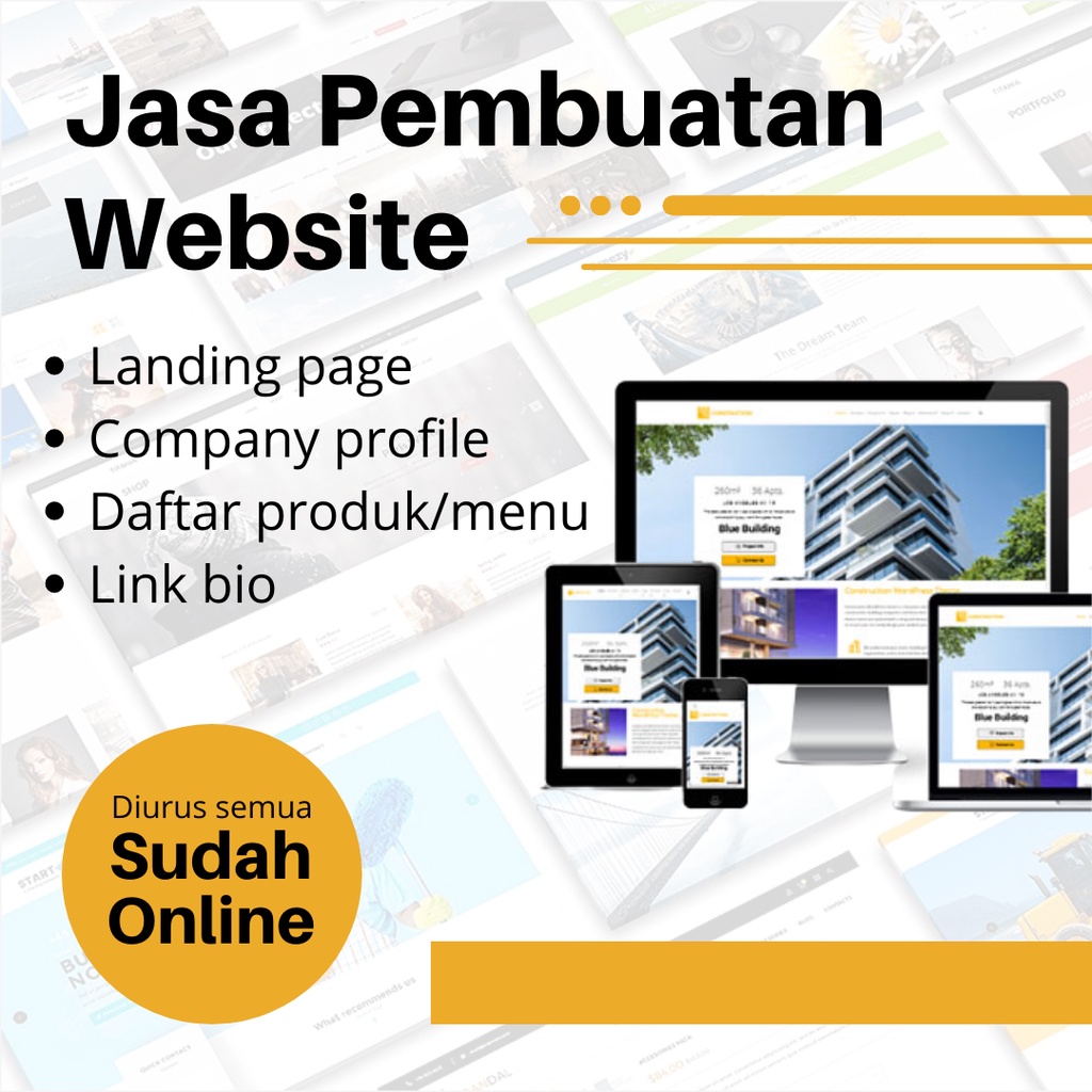 Jual Jasa Pembuatan Website Landing Page, Company Profile & Menu