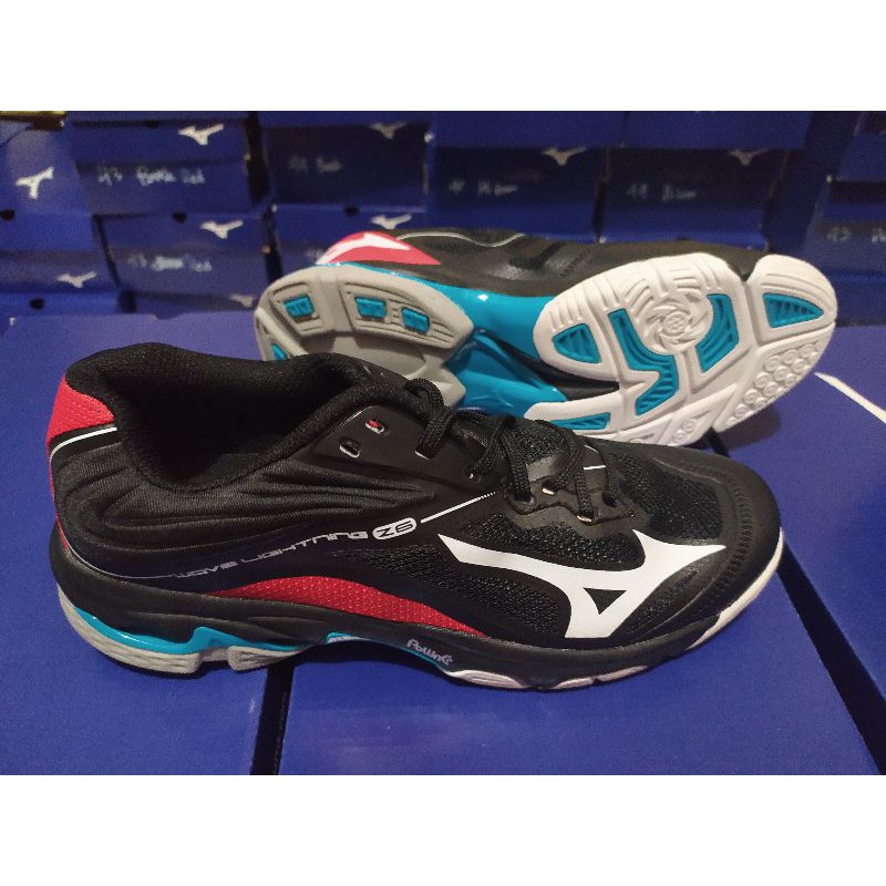 Sepatu Voli Sepatu Mizuno WLZ 6 LOW Premium Import Hitam Biru Merah