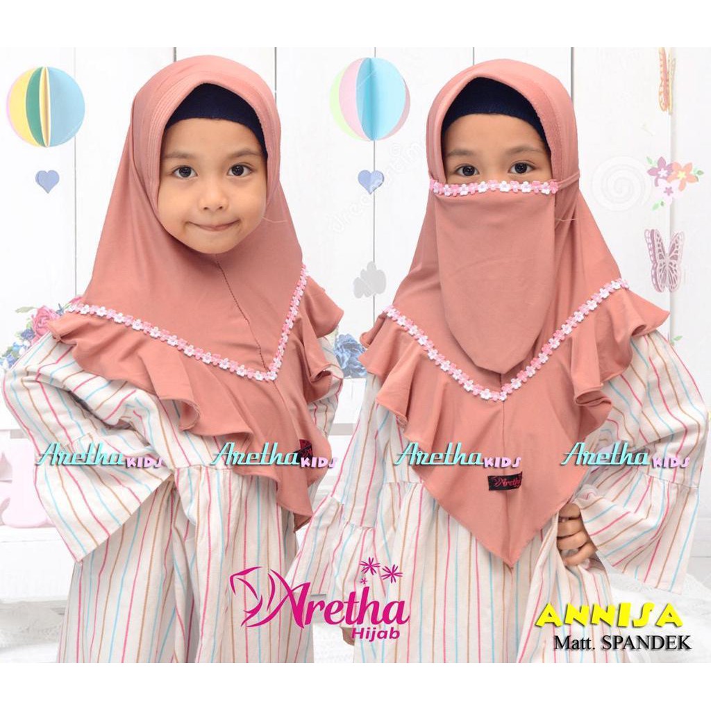 HIJAB INSTANT ANISA ANAK / ABEL NIQOB ORI ARETHA