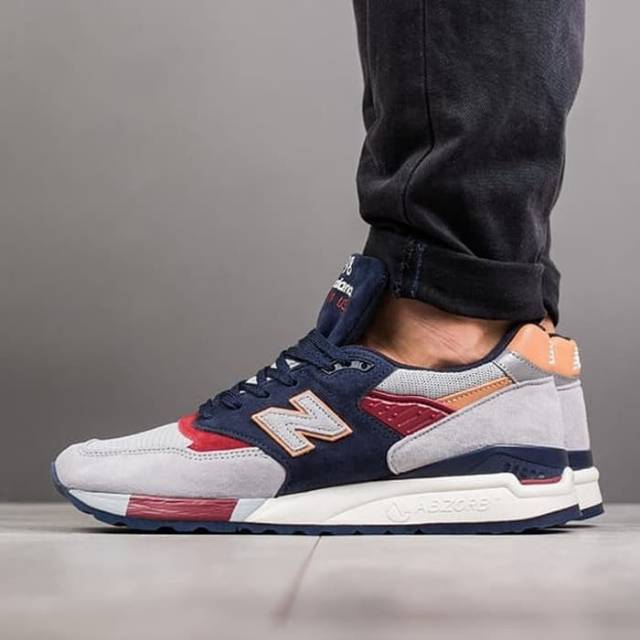 TERMURAH. SALE. OBRAL. NEW BALANCE 998 NAVY RED MULTICOLOUR PREMIUM ORIGINAL | Shopee Indonesia