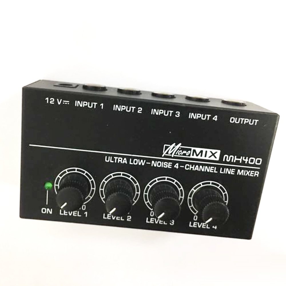 Mixer 4 Channel LEORY N-AUDIO Professional Ultra-compact Karaoke Mixer Amplifier 4 Channel - MX400 - Black