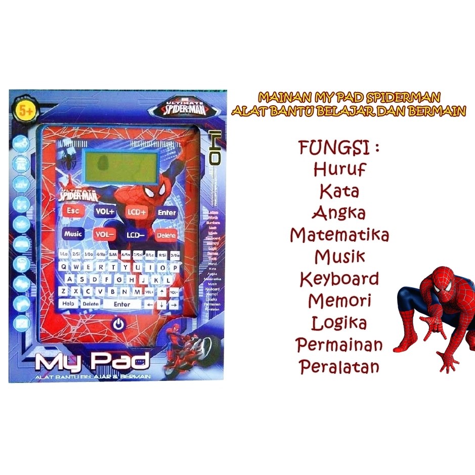 MAINAN MY PAD SPIDERMAN ALAT BANTU BELAJAR DAN BERMAIN