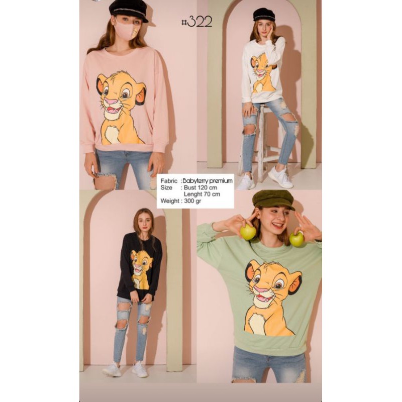 SWEATER WANITA LION KING BEST SELLER FREE MASKER