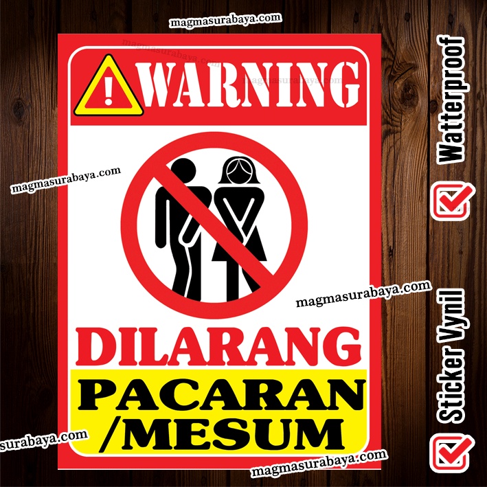 

Sticker Dilarang Mesum / Pacaran stiker & label