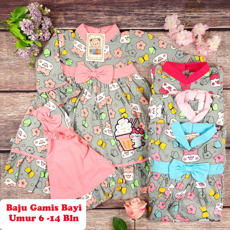 Baju Muslim Anak Bayi Perempuan Gamis Bayi