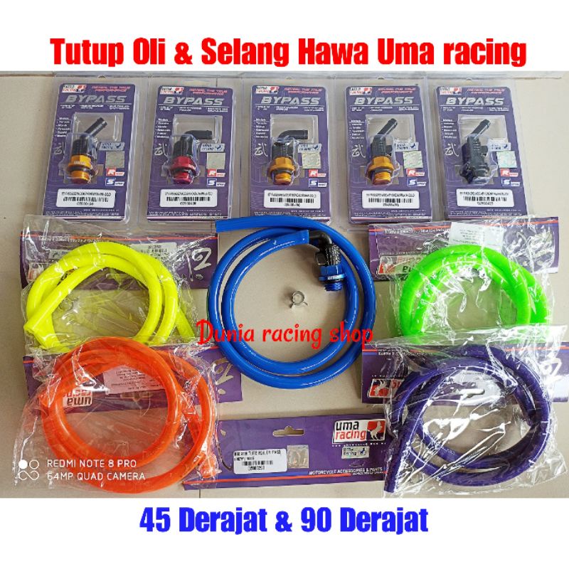 Tutup Oli Hawa Uma racing Selang Hawa Uma racing Tutup Oli Hawa Uma racing 45 derajat 90 derajat Original Uma racing