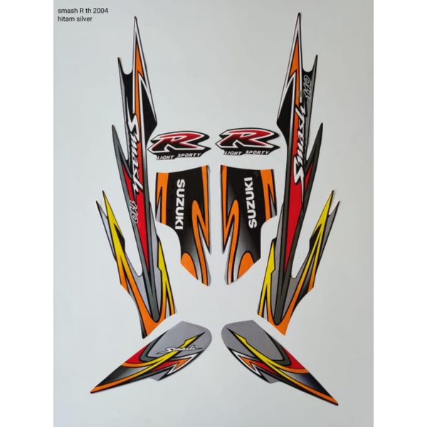 STRIPING SMASH R HITAM SILVER