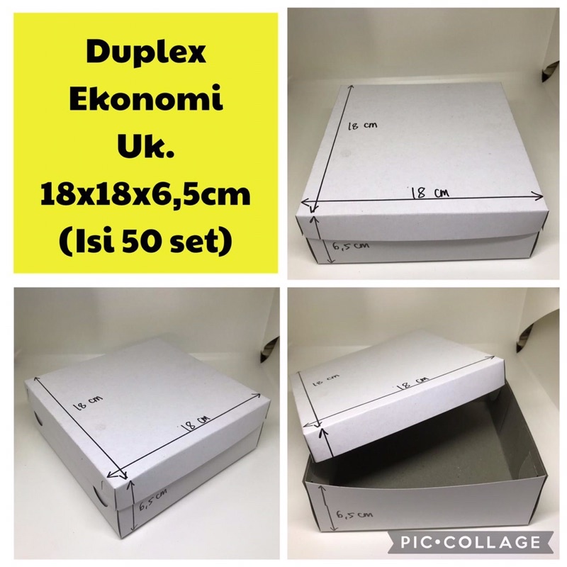 Box/Dus/Kotak Nasi Catering Murah uk 18x18x6,5cm (isi 50set)
