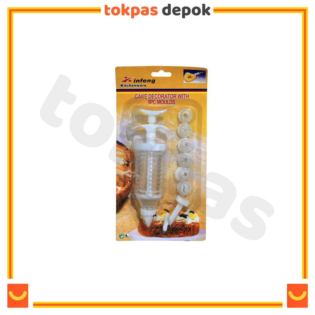 Spuit Icing Suntikan Isi 8 Pcs Dekorasi Kue Sus Daun Piping BEP 4643 Plastik BG-043