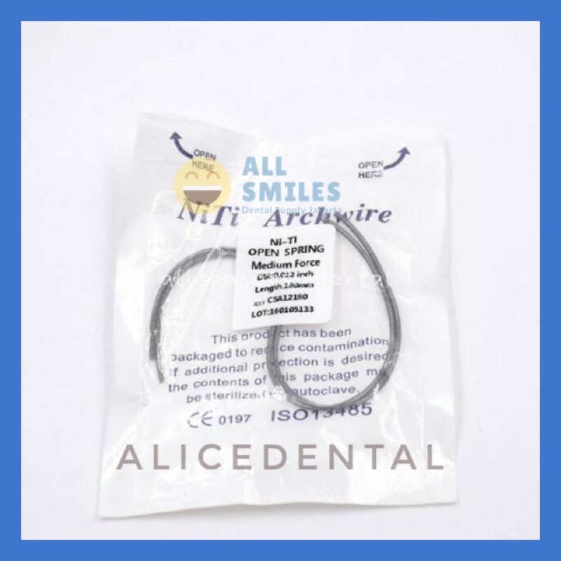 Dental open coil spring FDA OCS ortho kawat gigi per pegas bracket behel orthodontic