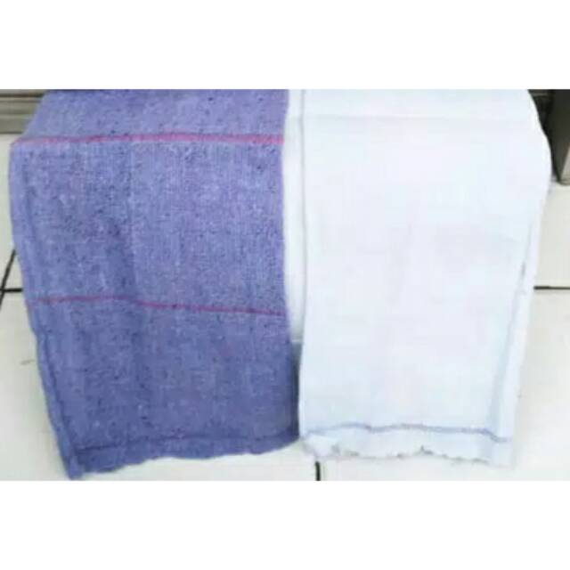 Kain Pel warna putih dan biru / kain lap warna Putih dan Biru
