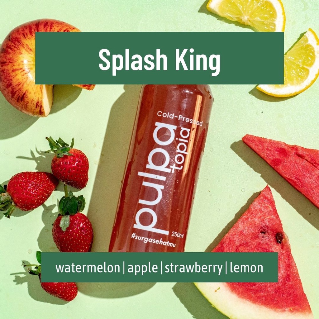 

Cold Pressed Juice Splash King - Jus Sehat Detox Diet Natural Sayur Buah 250ml 500ml 1000ml Pulpatopia