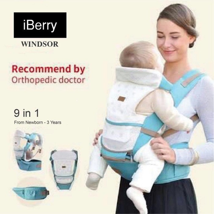 Makassar! Baby Carrier Hipseat / Gendongan Bayi IBerry Windsor 9 in 1