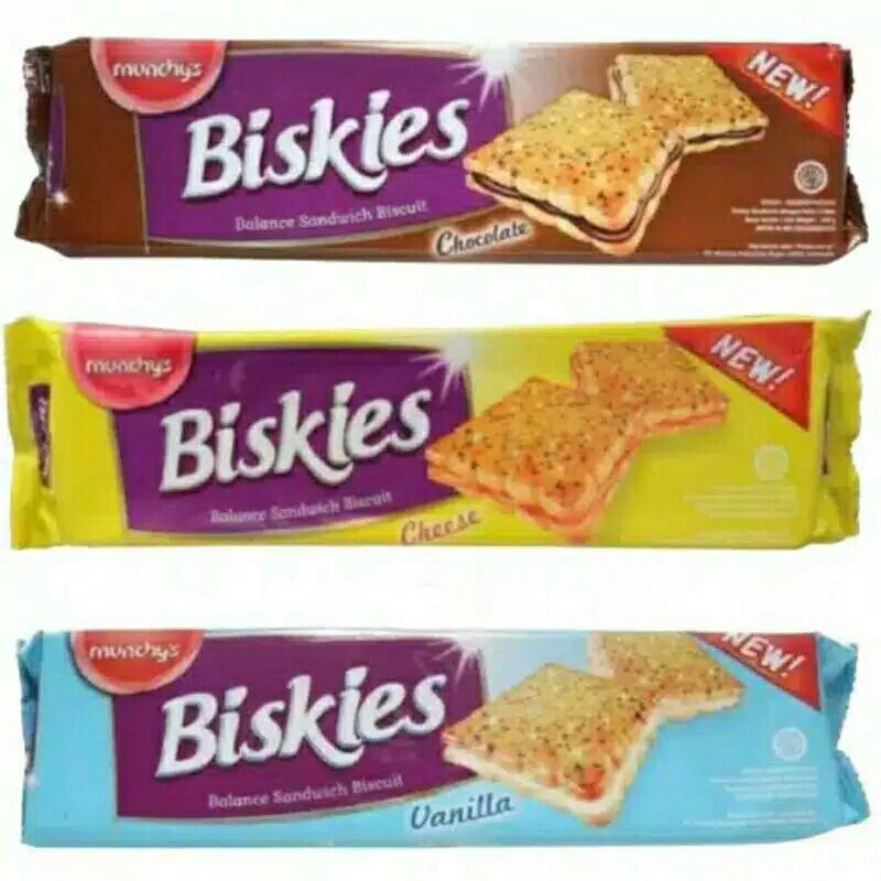 

Biskies Sandwich Crackers 108g - Coklat/ Keju/ Vanila