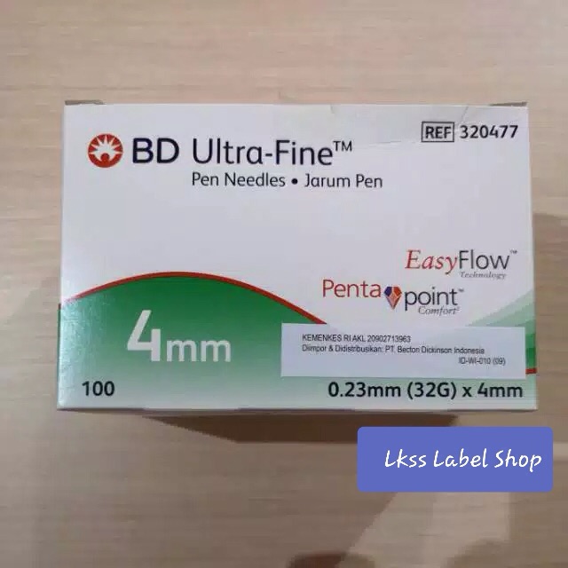 

BD Ultra Fine Pen Needles/Jarum Insulin 0,23(32G) x 4mm