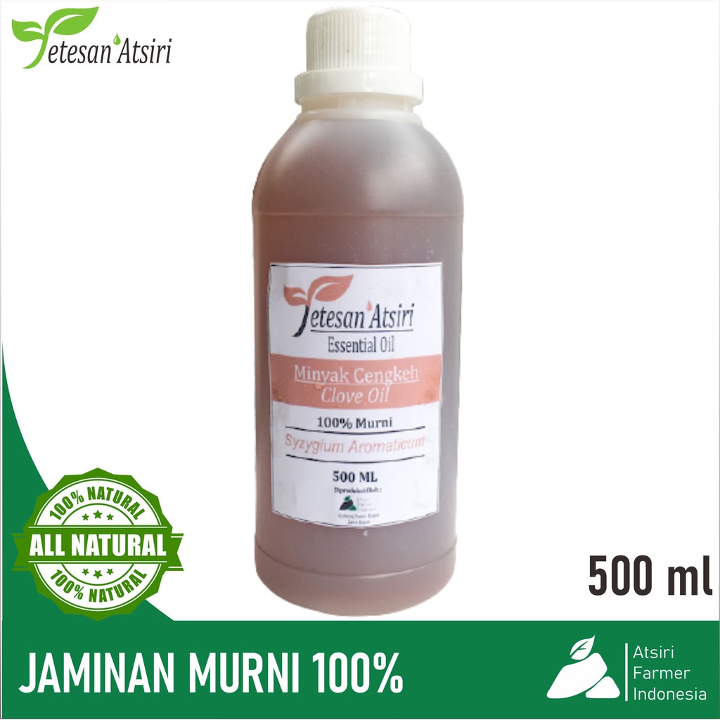 500ml minyak atsiri cengkeh murni asli 100% tanpa campuran clove pure essential oil 100%aromatherapy