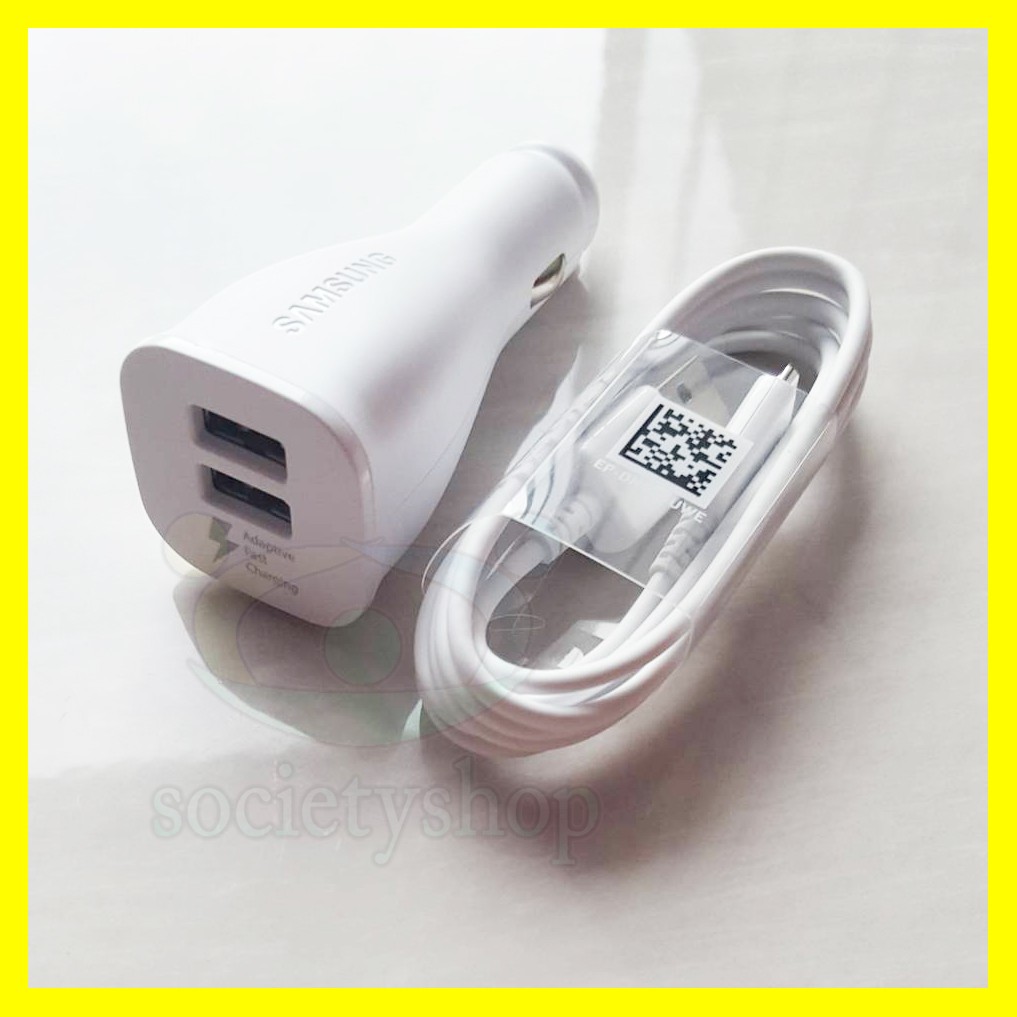 Samsung Car Charger MOBIL S6 S7 J5 J7 J3 J4 A5 A7 Fast Carger Adapter Hp Casan 15W Dual Note 2 3 4 5