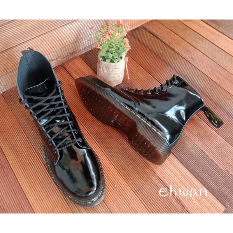 sepatu boot 8hole kulit sapi asli original ewhan mirip docmart