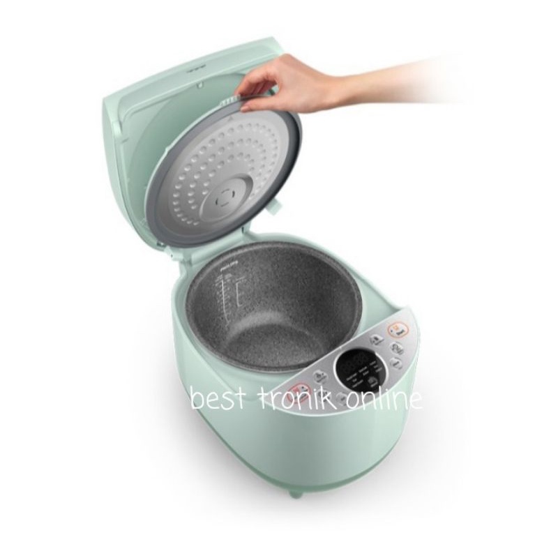 Phillips Digital Rice Cooker 1.8L Green Hijau Tosca