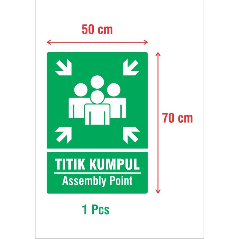 Jual Rambu Titik Kumpul Assembly Point Indonesia Shopee Indonesia