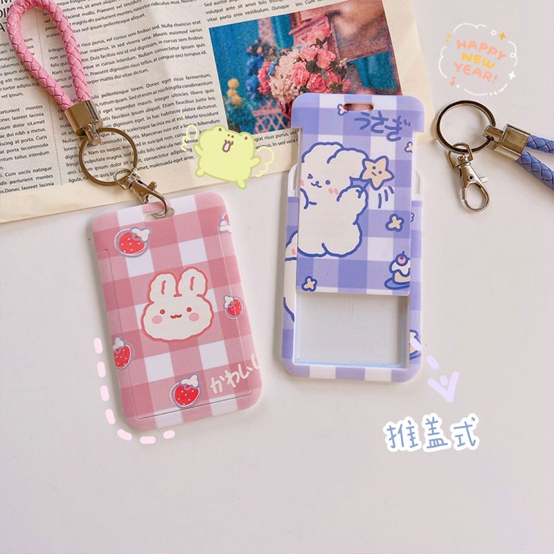 

Cute Student Access Control Card Holder Work ID Protection Cover with