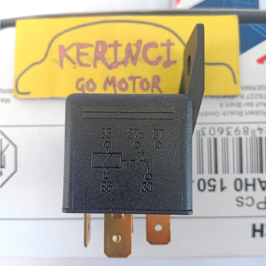 RELAY BOSCH KAKI 5 87A PEMUTUS ARUS 12V 30/20A AH0 150 - RELAY KLAKSON