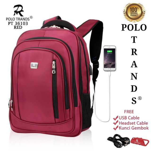 ORIGINAL POLO TRANDS 36103 Tas Pria Ransel Pria Tas Pria import Ransel Kerja tas polo trands