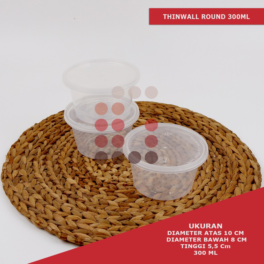 PP THINWALL ROUND / BULAT 300 ml isi 25 pcs