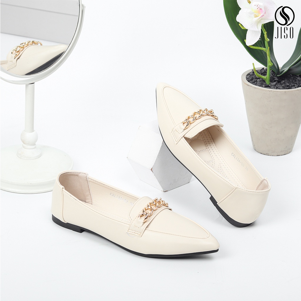 JISO RYONA CALISA-03 Sepatu Flat Wanita Sepatu Kerja Wanita Import