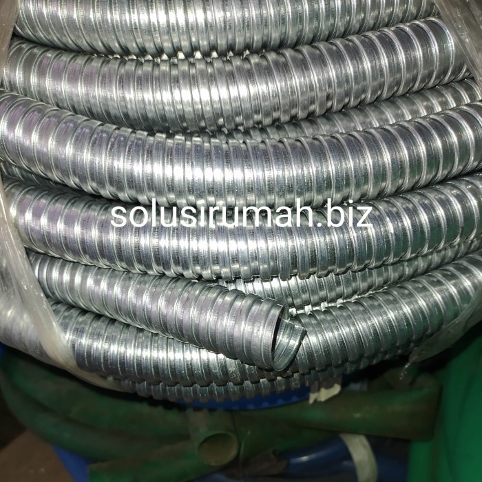 SELANG PELINDUNG LPG 1M 1 METER SPIRAL ALUMINIUM TUTUP LUAR ANTI TIKUS