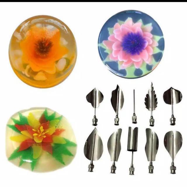 3D jelly art pudding agar agar puding alat suntik puding Jelly art tools