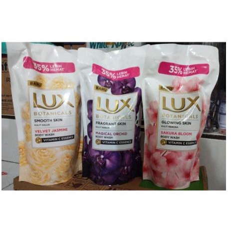 ^ KYRA ^ LUX Sabun Mandi Cair Pouch Refill Body Wash Botanicals Perawatan Tubuh - Netto 400 ml