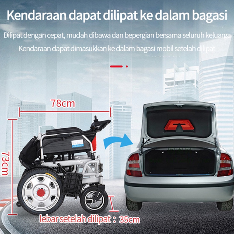 Kursi Roda Elektrik OT29B Bisa Lipat Ekonomis / Kursi roda medis / Kursi roda listrik cerdas / Kursi roda lansia